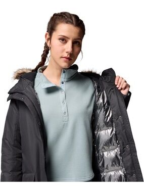 Columbia Omni-Heat Insulated Black Puffer Jacket Coat WW0885 Women’s 1X